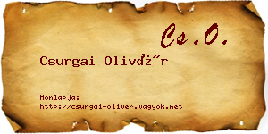 Csurgai Olivér névjegykártya