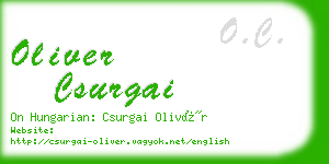 oliver csurgai business card